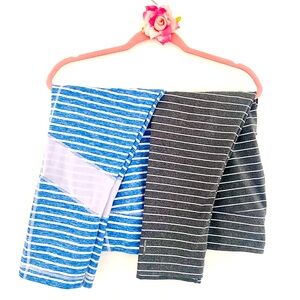 💕Bundle of (2) Stripped Sports Leggings SZ M